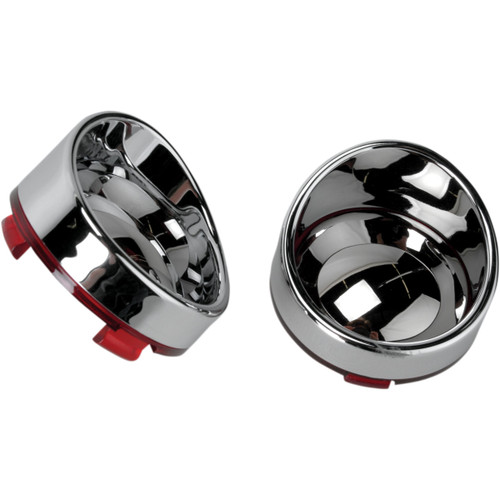 Drag Specialties - Visor-Style Bezel/Lenses - Red/Mirror