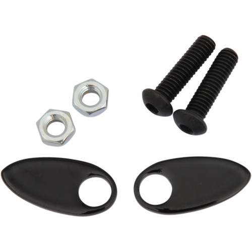 Cycle Visions #CV-4813B - Rear Turn Signal Cover Plate - Black