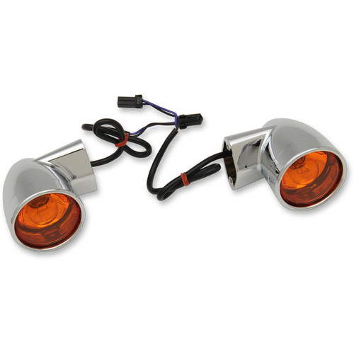 Drag Specialties - Bullet Turn Signal Lights - Rear - Chrome - Harley-Davidson