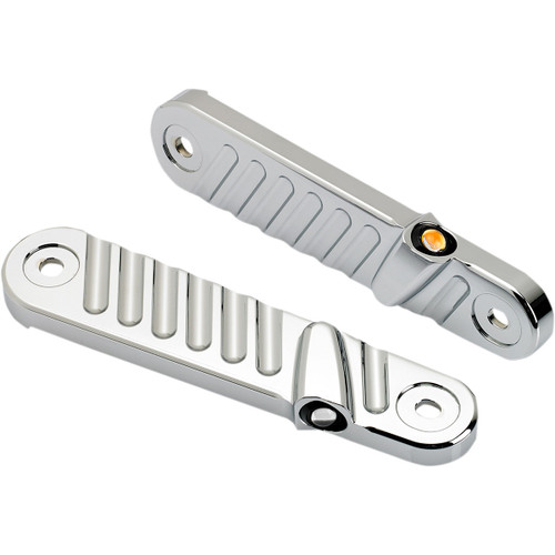 Joker Machine #05-210-3 - Streamliner Turn Signals - Finned - Chrome