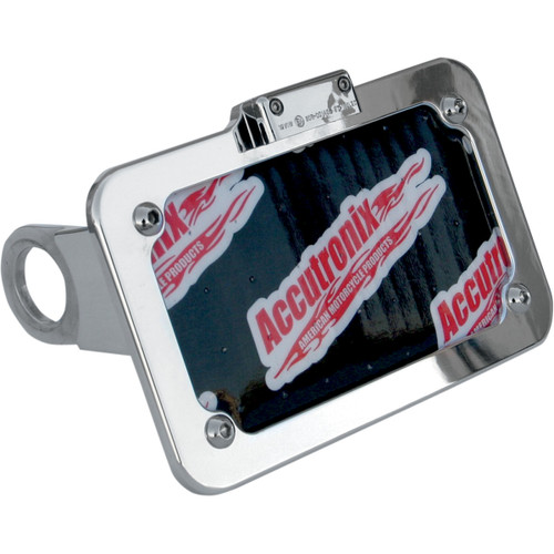 Accutronix #LPF114HV-C - Side Mount License Plate Assembly - Chrome