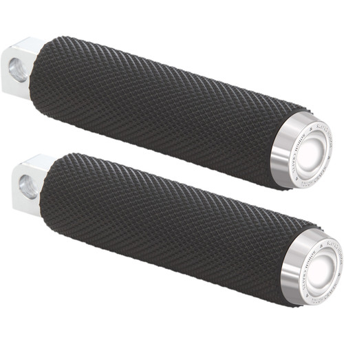 Rough Crafts #RC-400-001 - Foot Pegs - Male Mount - Knurled - Chrome