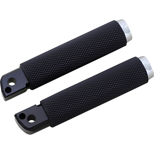 Rough Crafts #RC-400-007 - Passenger Pegs - Chrome - Knurled