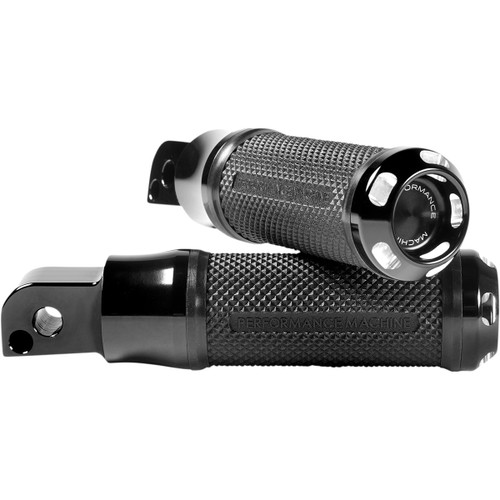 Performance Machine (PM) #0035-1241M-BM - Apex Foot Pegs - M8 - Passenger - Black