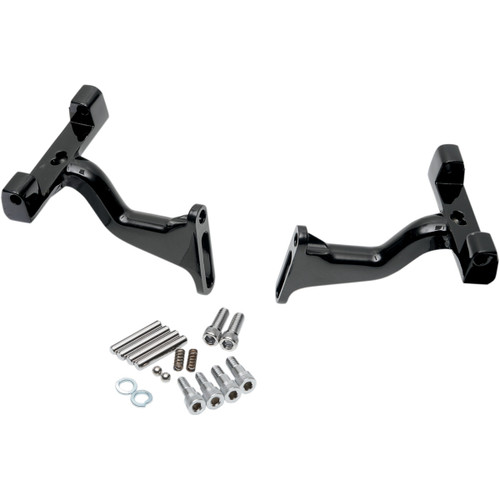 Drag Specialties - Passenger Footboard Mount - Black - Raised