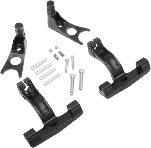 Passenger Floorboard Mount - Black - FLST