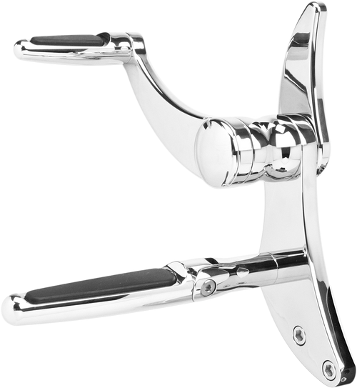 Forward Control - 14+ FLH - Chrome - Standard - Folding Rubber Inlay Pegs - Solid Lever