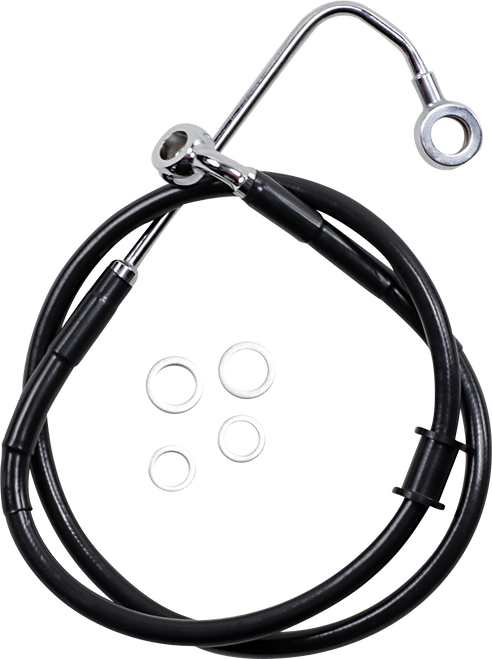 Brake Line - +2" - Black - 15-17 Softail