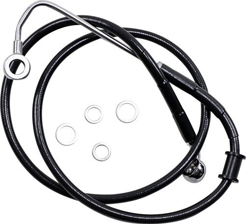 Brake Line - +8" - Black - 15-17 Softail