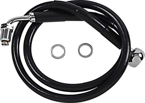Brake Line - +6" - Black - 18-20 Softail