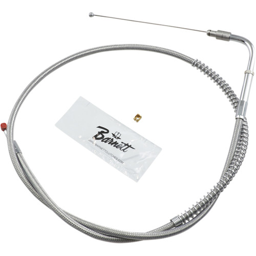 Barnett #102303002606 - Stainless Steel Throttle Cable - +6" - '06-'17 Softail/Dyna