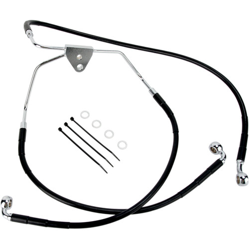 Drag Specialties - Brake Line - Front (Lower/Upper) - Black