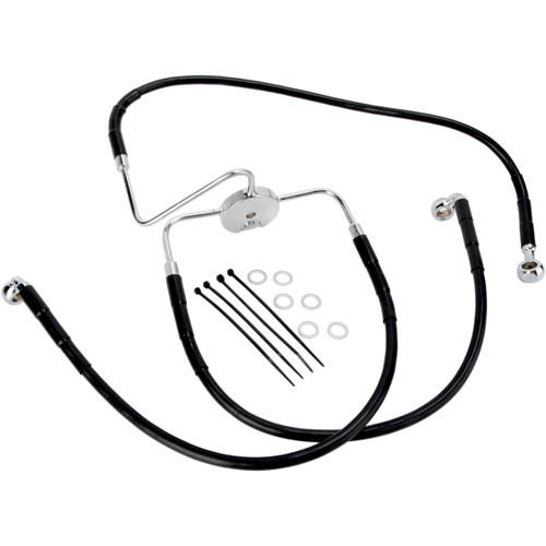 Drag Specialties - Brake Line - Front (Lower/Upper) - Black