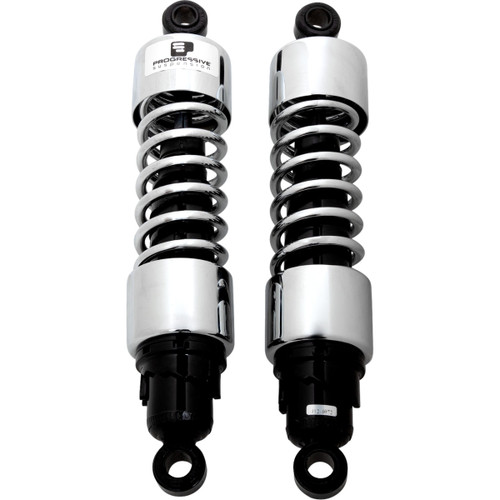 Progressive Suspension #412-4072C - 412 Series Shock - 13" - Standard - Chrome - FLH/T