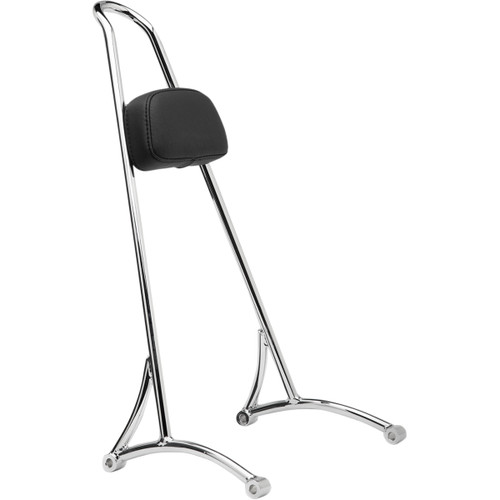 Burly Brand #B13-1501C - 20" Tall Sissy Bar - Chrome - HD Sportster '04-'22