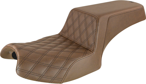 Step Up Seat - Driver Lattice Stitched - Brown - Indian