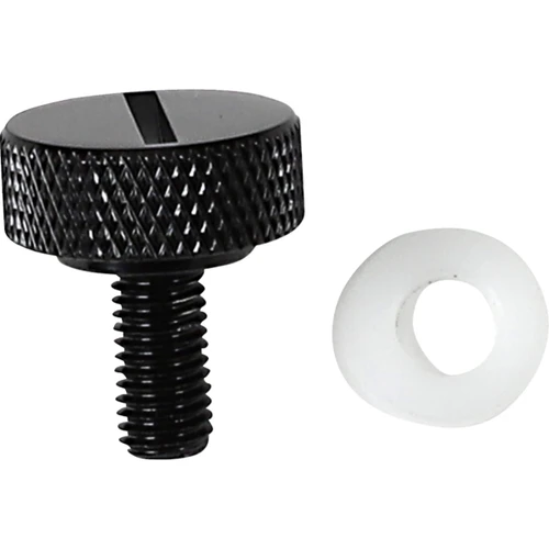 Drag Specialties - Seat Knob - Slotted - Black - 1/4"-28