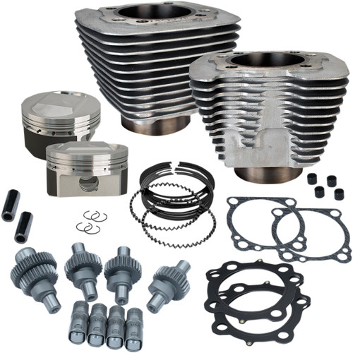 S&S Cycle #910-0702 - Hooligan Kit - 1200 cc to 1250 cc - Silver Powdercoat - Sportster
