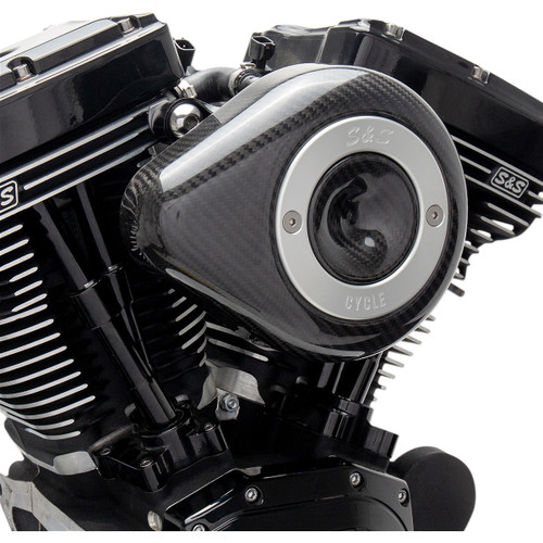 S&S Cycle #170-0501 - Air Cleaner Cover - Mini Teardrop - Carbon Fiber
