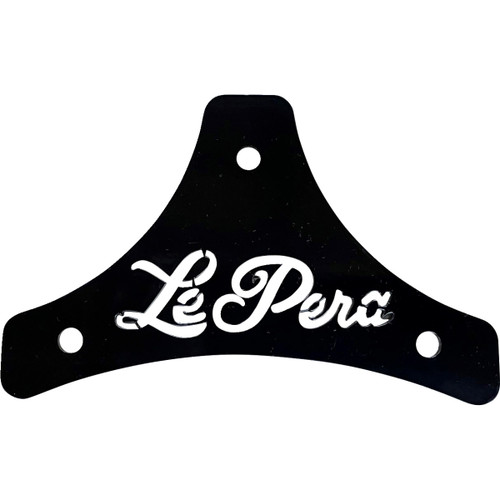 LE Pera #H-SB SCROLL - Sissy Bar Plate - Dead End - Scroll - Black - Softail/Touring '08-'22