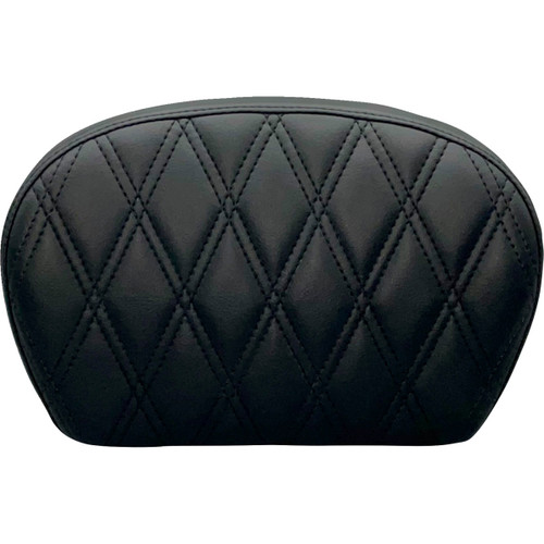 LE Pera #L-SBP01DD-DULL - Sissy Bar Pad - Large - Vinyl - Double Diamond - Dull Black