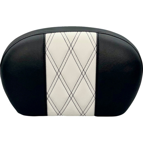 LE Pera #L-SBP01GT/HR1 - Sissy Bar Pad - Large - GT 1/HR 1 Inlay - Dull Black