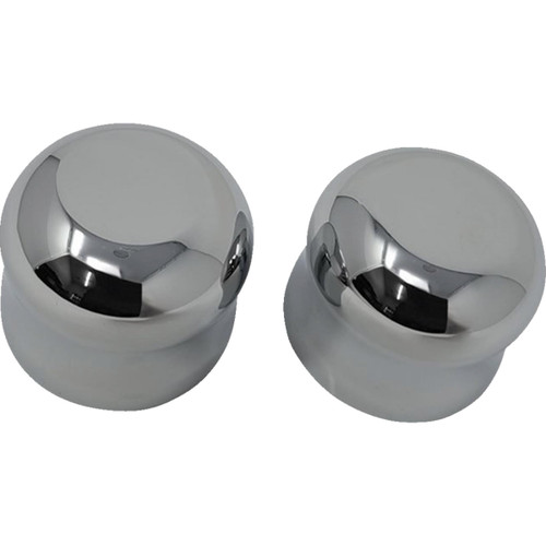 Covingtons #C0007-C - Axle Covers - Front - Smooth - Chrome - Pair - '08-'23