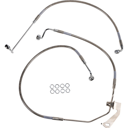 Drag Specialties - Brake Line - Rear - Non-ABS - Stainless Steel