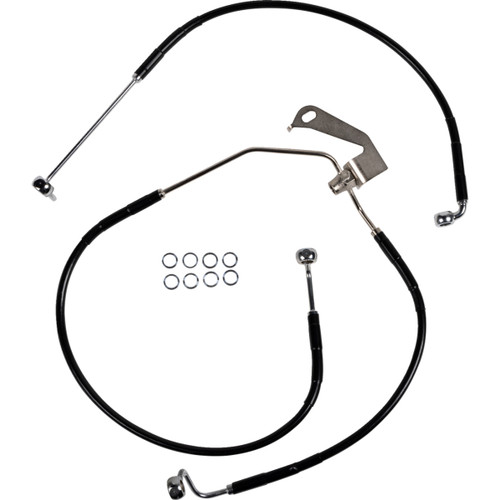 Drag Specialties - Brake Line - Rear - Non-ABS - Black