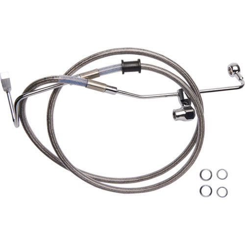 Drag Specialties - Brake Line - Rear - ABS - Stainless Steel
