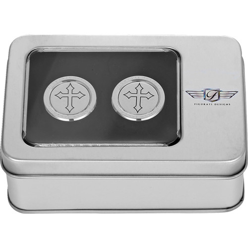 Figurati Designs #FD41-DC-2530-SS - Docking Covers - Short - Cross - Silver