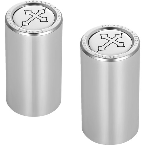 Figurati Designs #FD41-DC-2545-SS - Docking Covers - Cross - Long - Silver