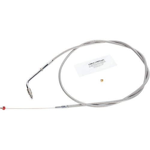 Barnett #10230300358 - Stainless Steel Throttle Cable - +8" - '02-'07 Touring