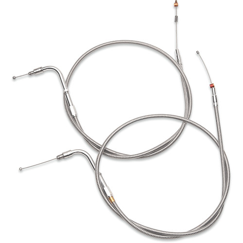 Barnett #102303000910 - Stainless Steel Throttle Cable - +10" - '96-'07 Touring