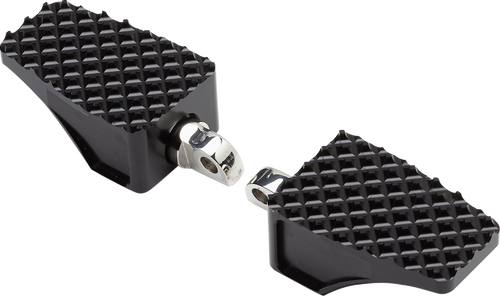 LA Choppers County Line Billet Footpegs - Front - Black (#LA-P100-01B)