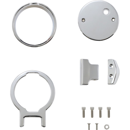 LA Choppers #LA-7397-01C - Gauge Mount - Single - Chrome - Dyna/Sportster