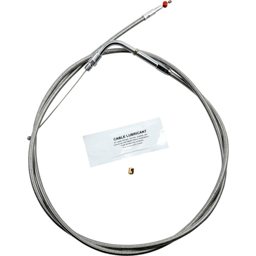 Barnett #102303000812 - Stainless Steel Throttle Cable - +12" - '90-'95 Touring