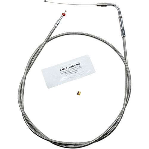 Barnett #102303001612 - Stainless Steel Throttle Cable - +12" - '02-'07 FLH
