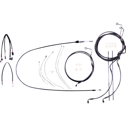 Magnum Shielding #4871211 - Black Pearl™ Designer Handlebar Installation Kit - 12"-14" - '21-'23 FLTR