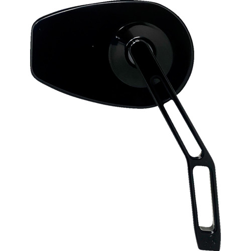 Pro-one Perf.mfg. #102110B - Mirror - Micro w/V2 Cut-Out Stem - Oval - Black - Right