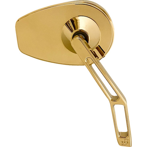 Pro-one Perf.mfg. #102110TIN - Mirror - Micro w/V2 Cut-Out Stem - Oval - Gold - Right