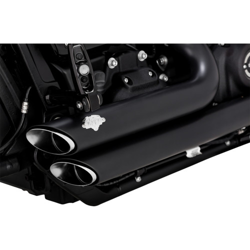Vance & Hines #47333 - Shortshots Staggered Exhaust System - Matte Black