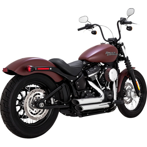 Vance & Hines #17333 - Shortshots Staggered Exhaust System - Chrome