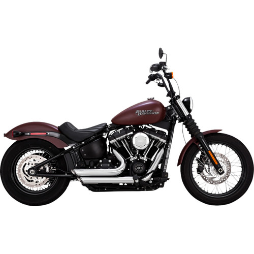 Vance & Hines #17333 - Shortshots Staggered Exhaust System - Chrome
