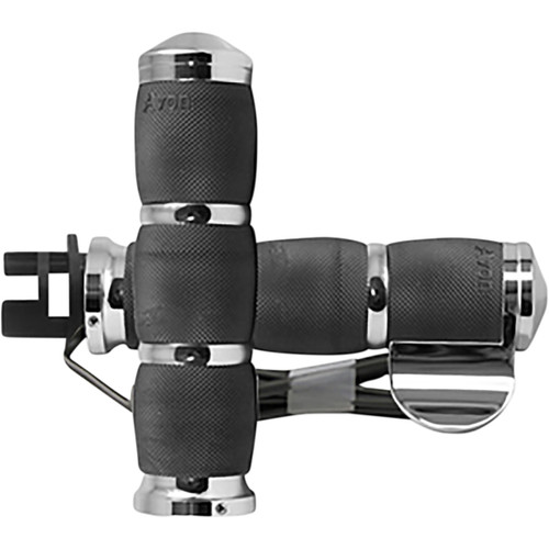 Avon Grips #MT-IN-AIR-90CBH - Heated Grips - Air Cushion - Throttle Boss - Indian - Chrome