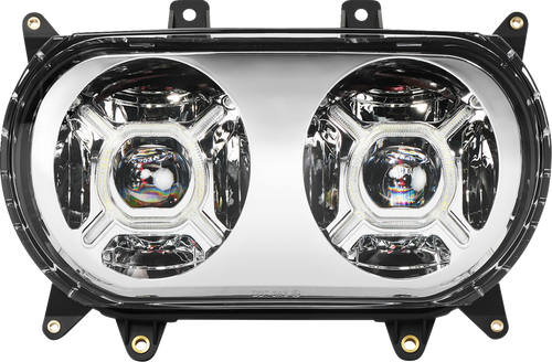 Custom Dynamics #CD-RG-H-C - LED Headlight - Chrome - Road Glide