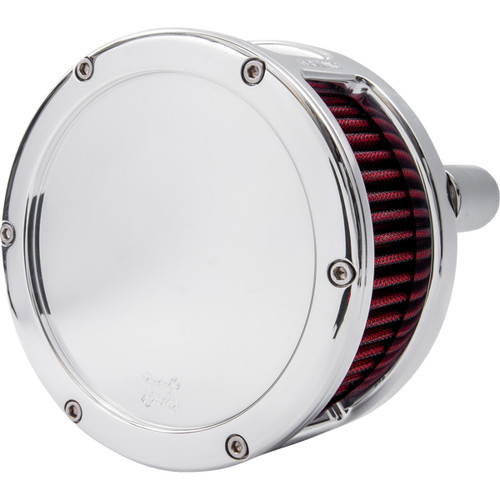 Feuling Parts #5437 - BA Series Air Cleaner Kit - Chrome - Red Filter