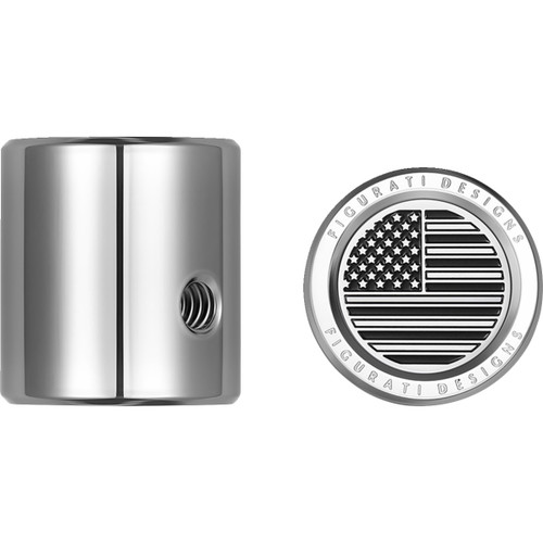 Figurati Designs #FD26-HTSC-SS - Heel-Toe Shifter Cover - American Flag - Stainless Steel