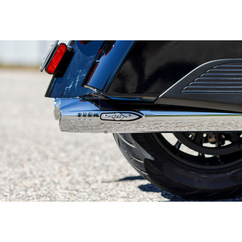 S&S Cycle #550-1077 - 4" Broadhead Slip-On Mufflers - Fishtail - Chrome