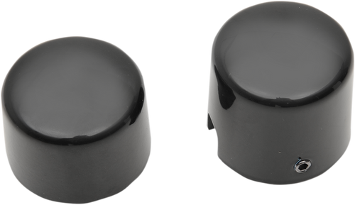 Axle Caps - Black - Rear - 00-07 Softail